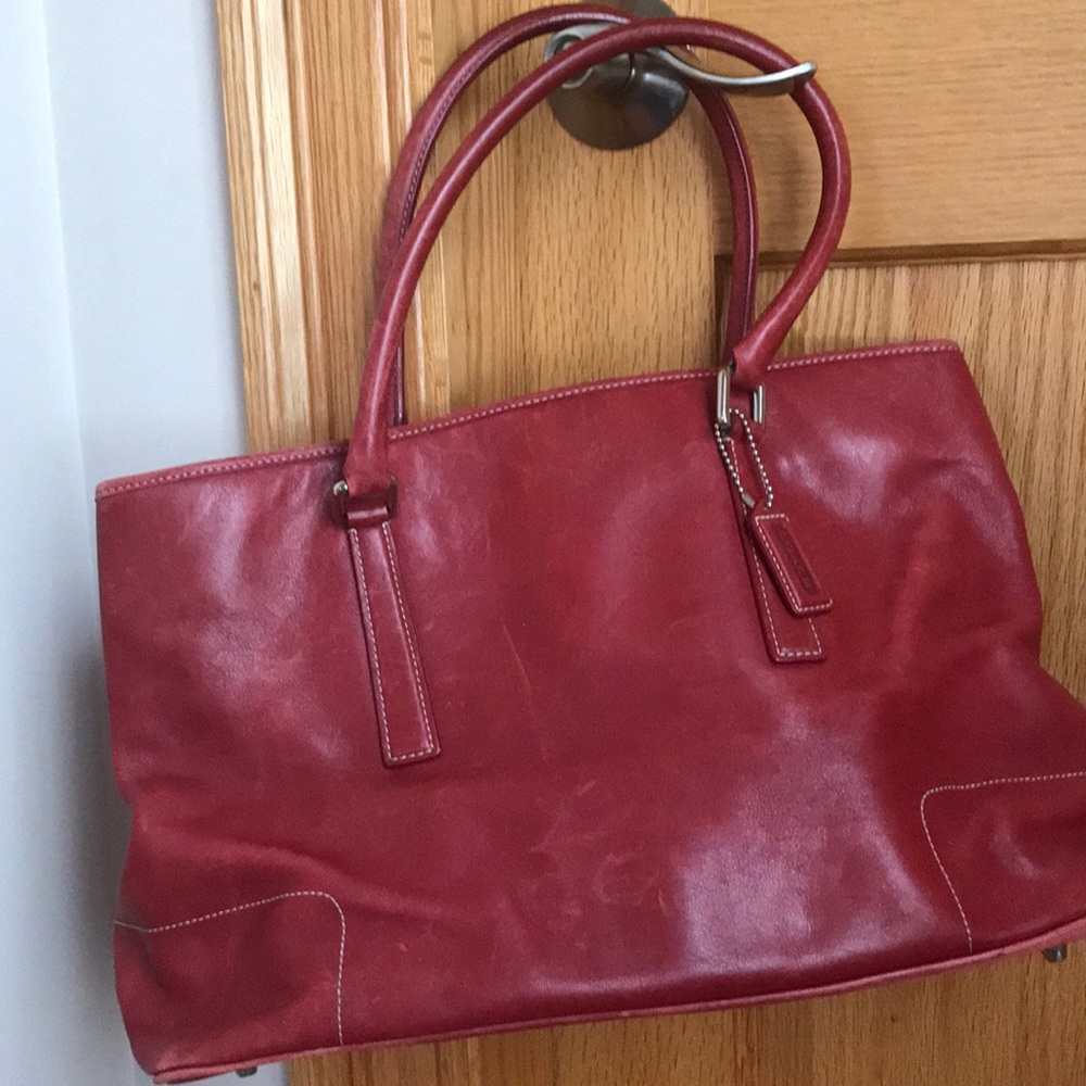 Coach red bag